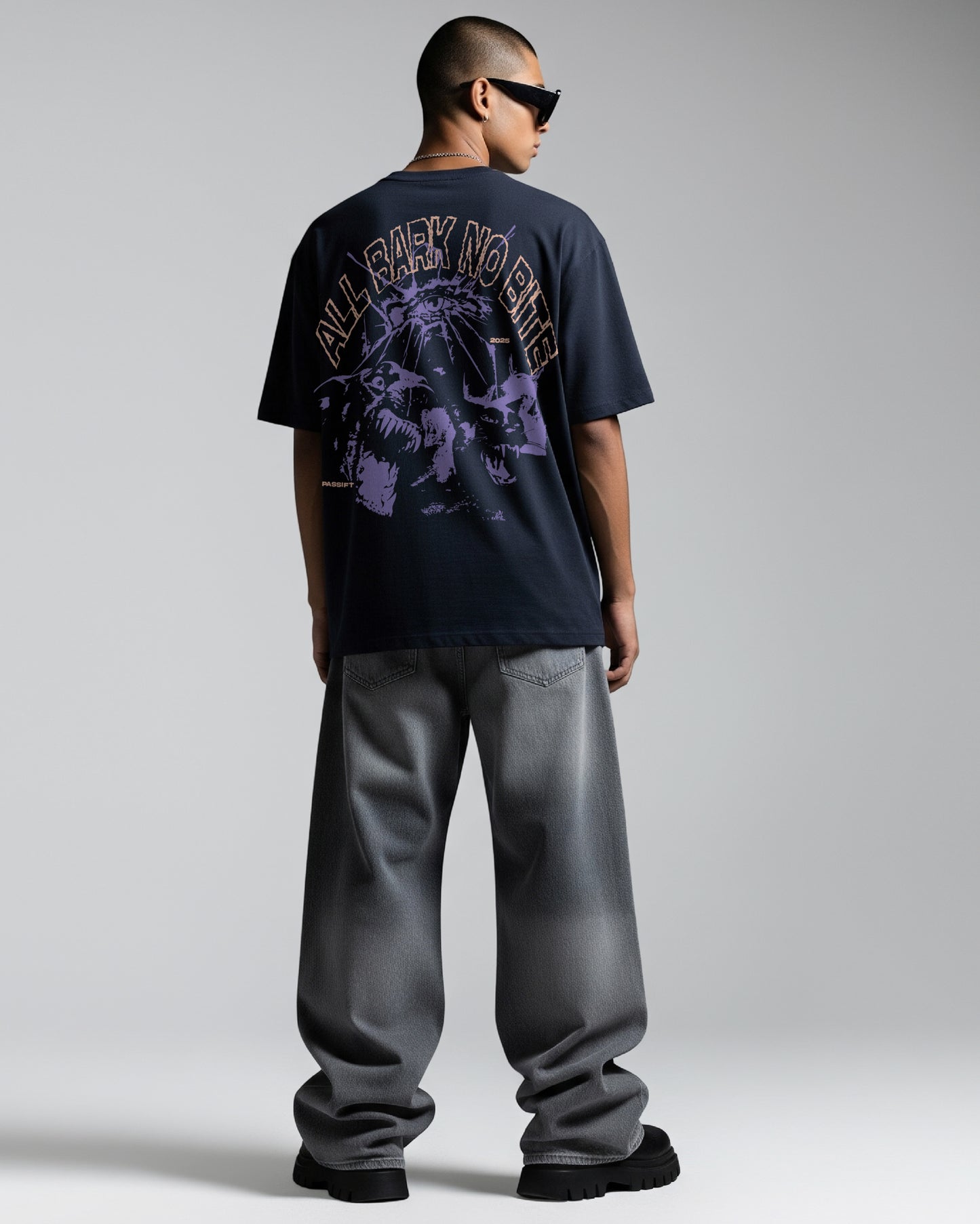 All Bark No Bite Navy T-Shirt
