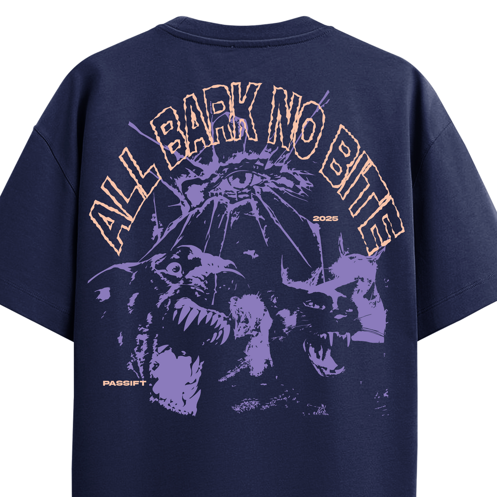 All Bark No Bite Navy T-Shirt
