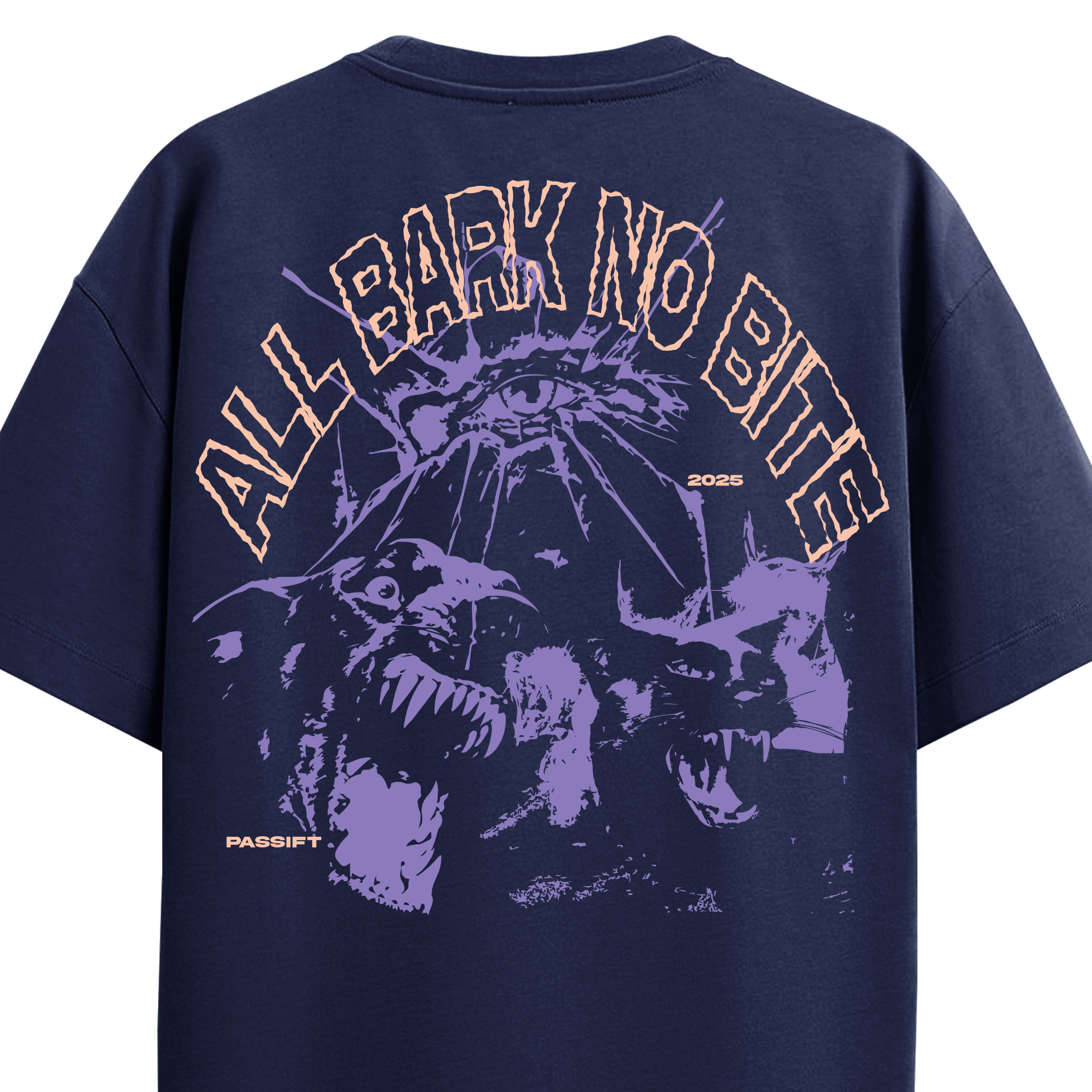 All Bark No Bite Navy T-Shirt