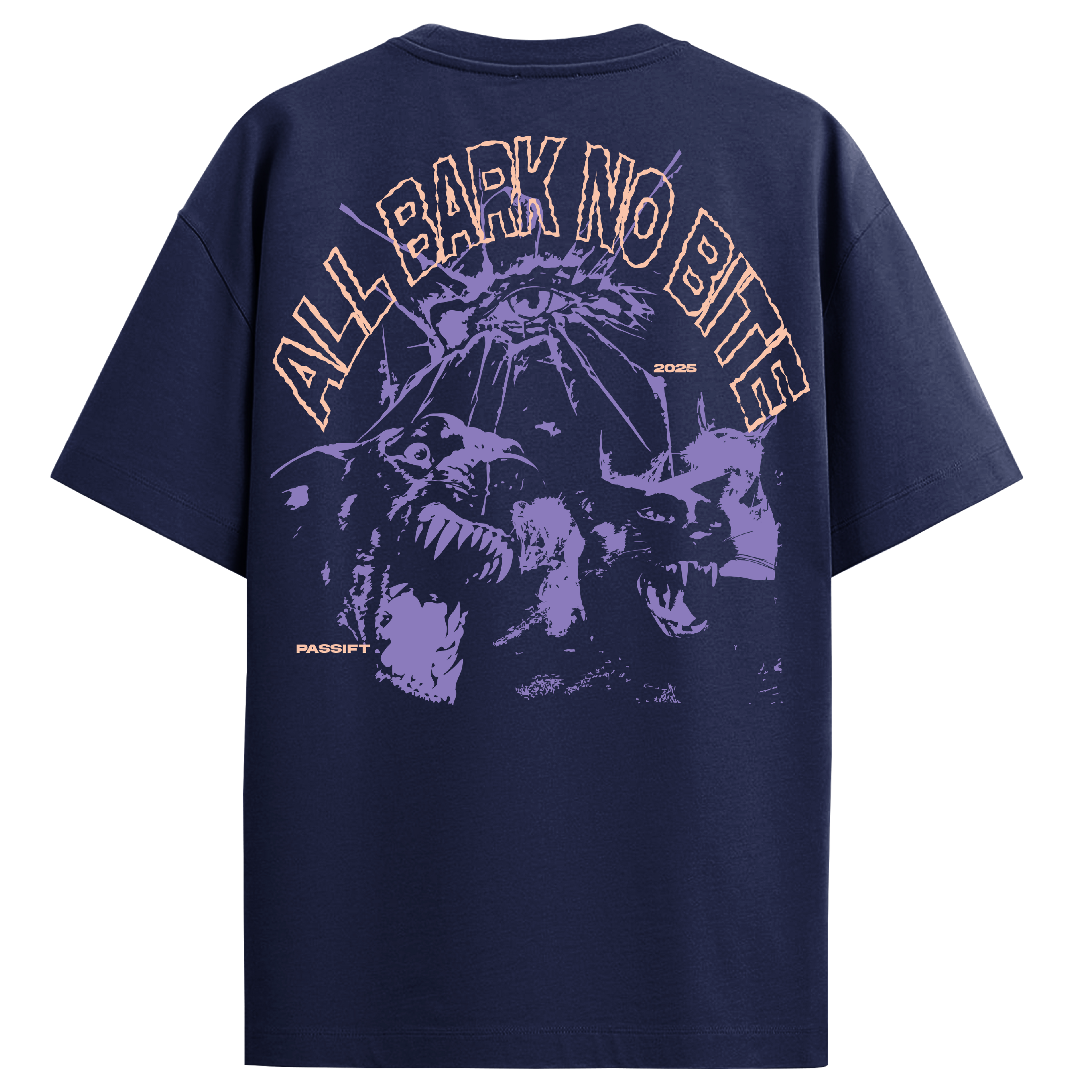 All Bark No Bite Navy T-Shirt