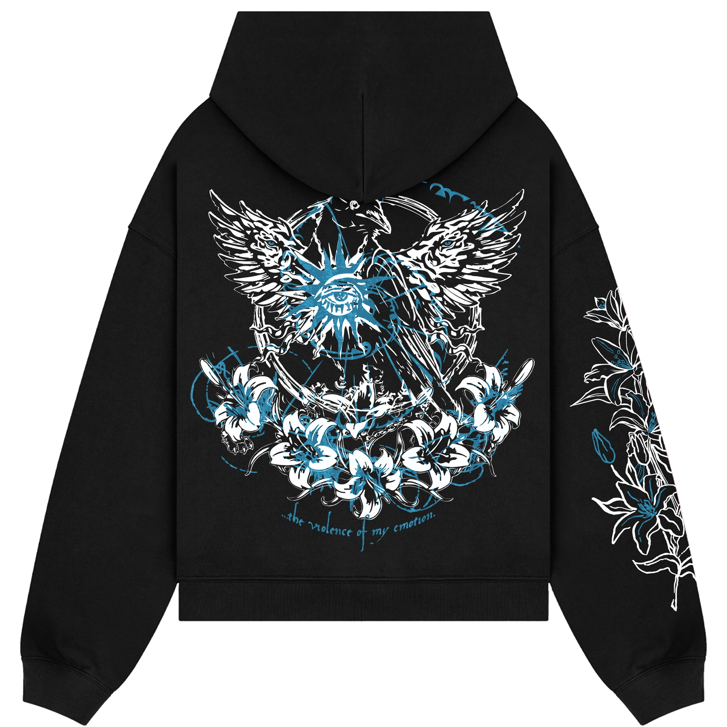 Raven's Bloom Black Hoodie