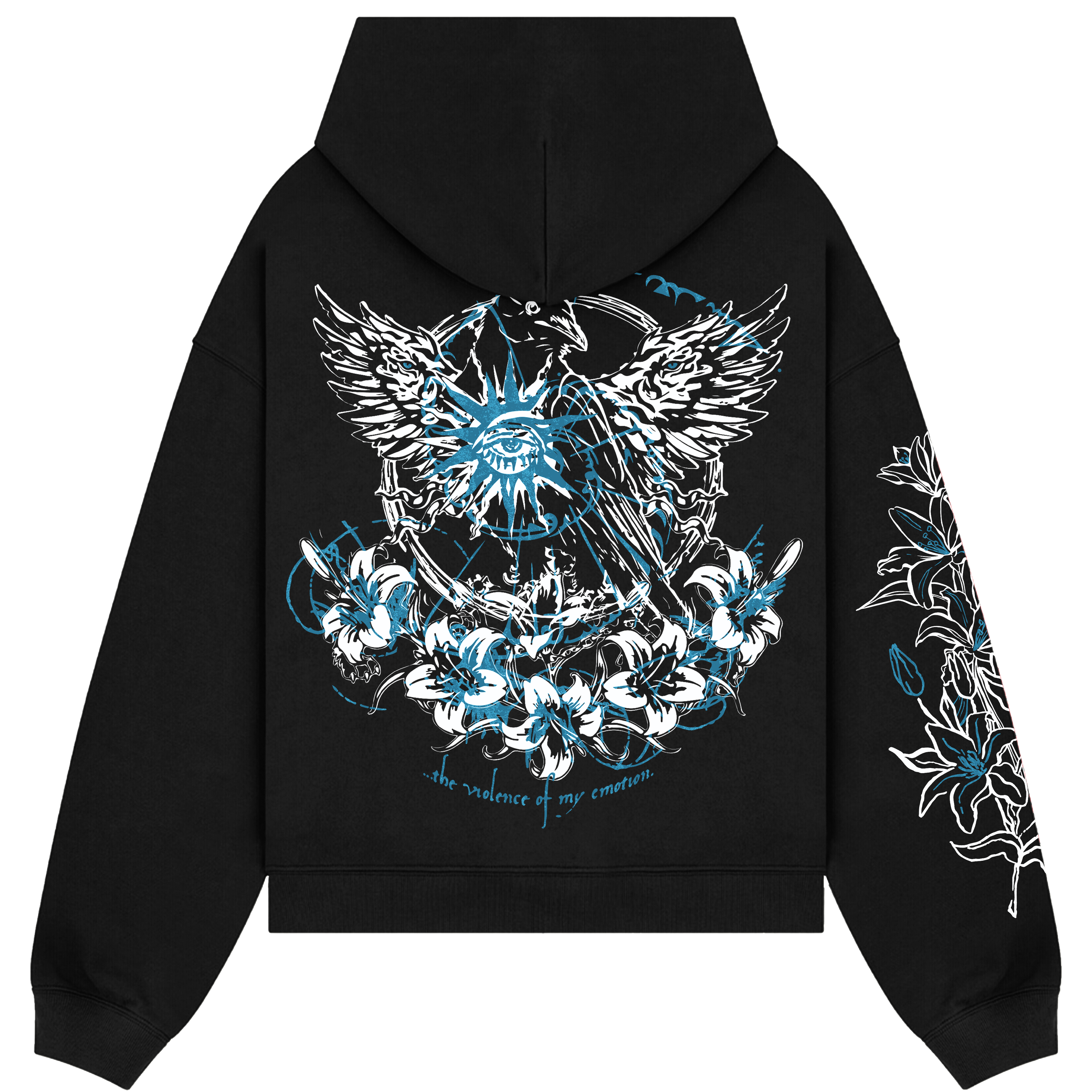 Raven's Bloom Black Hoodie