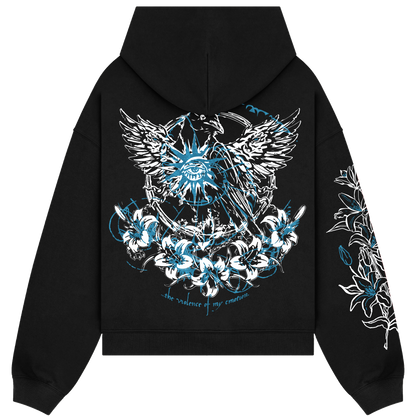Raven's Bloom Black Hoodie
