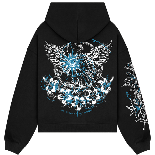 Raven's Bloom Black Hoodie