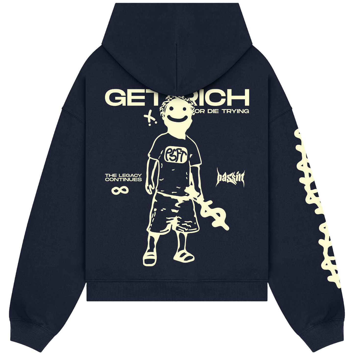 Get Rich Navy Blue Hoodie