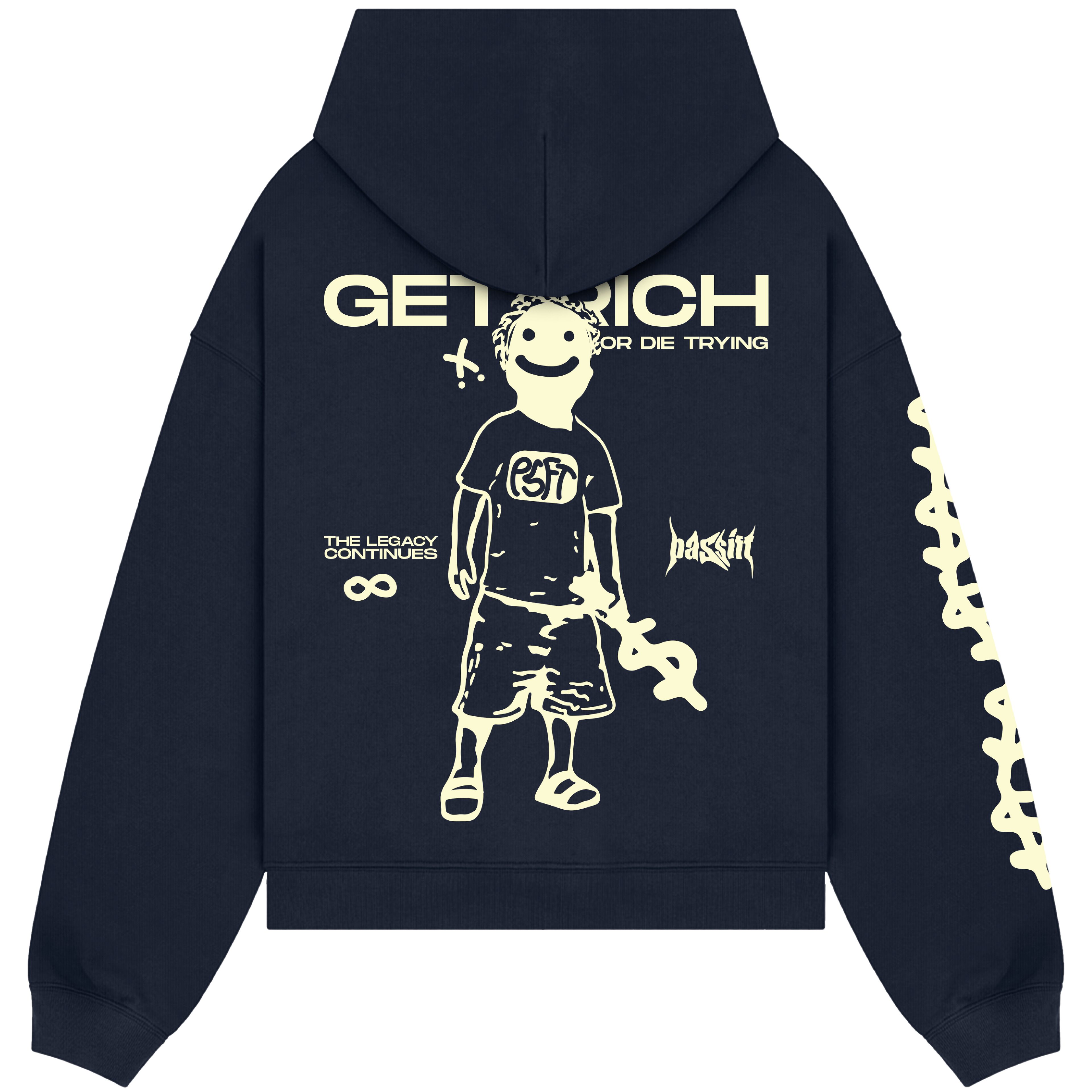 Get Rich Navy Blue Hoodie