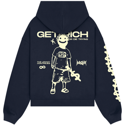 Get Rich Navy Blue Hoodie