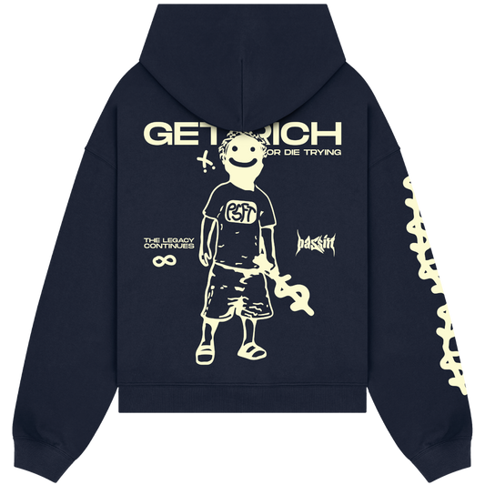 Get Rich Navy Blue Hoodie