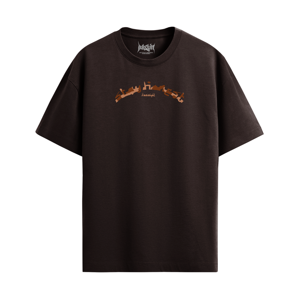 Hustle Hard Brown T-Shirt