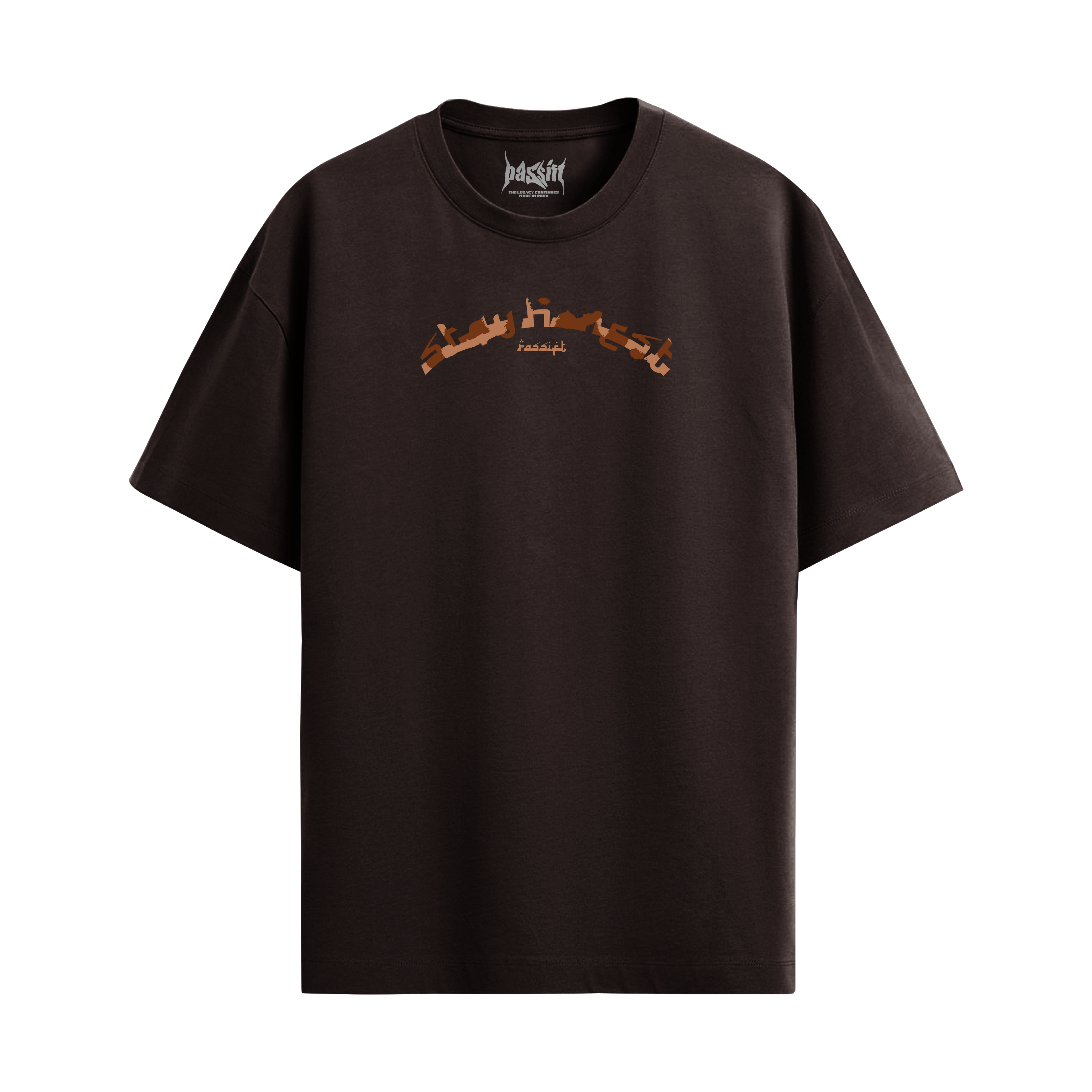 Hustle Hard Brown T-Shirt