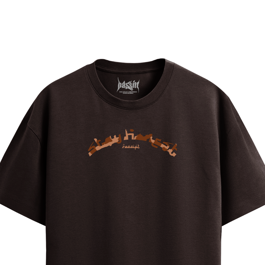 Hustle Hard Brown T-Shirt