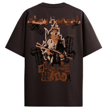 Hustle Hard Brown T-Shirt