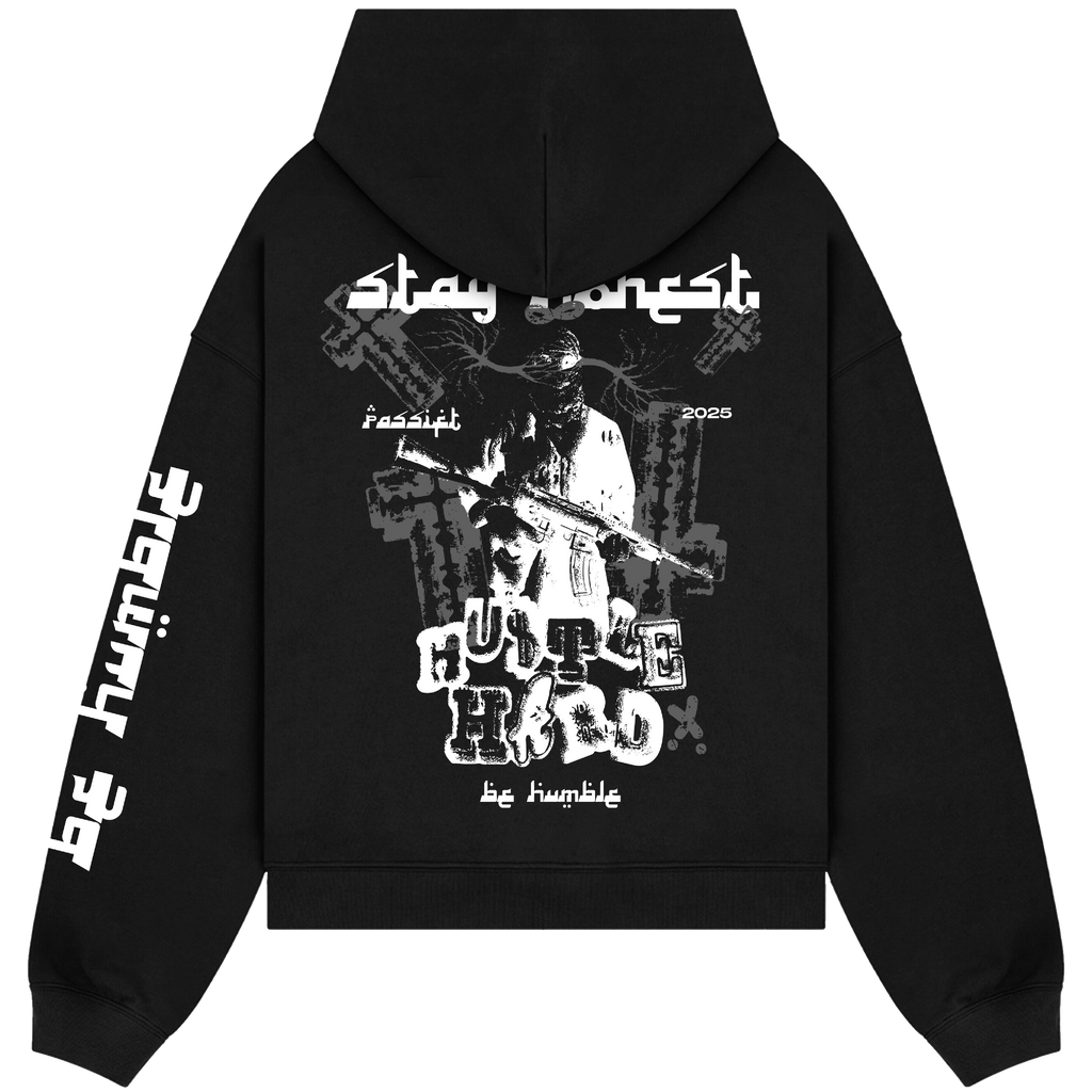 Hustle Hard Black Hoodie