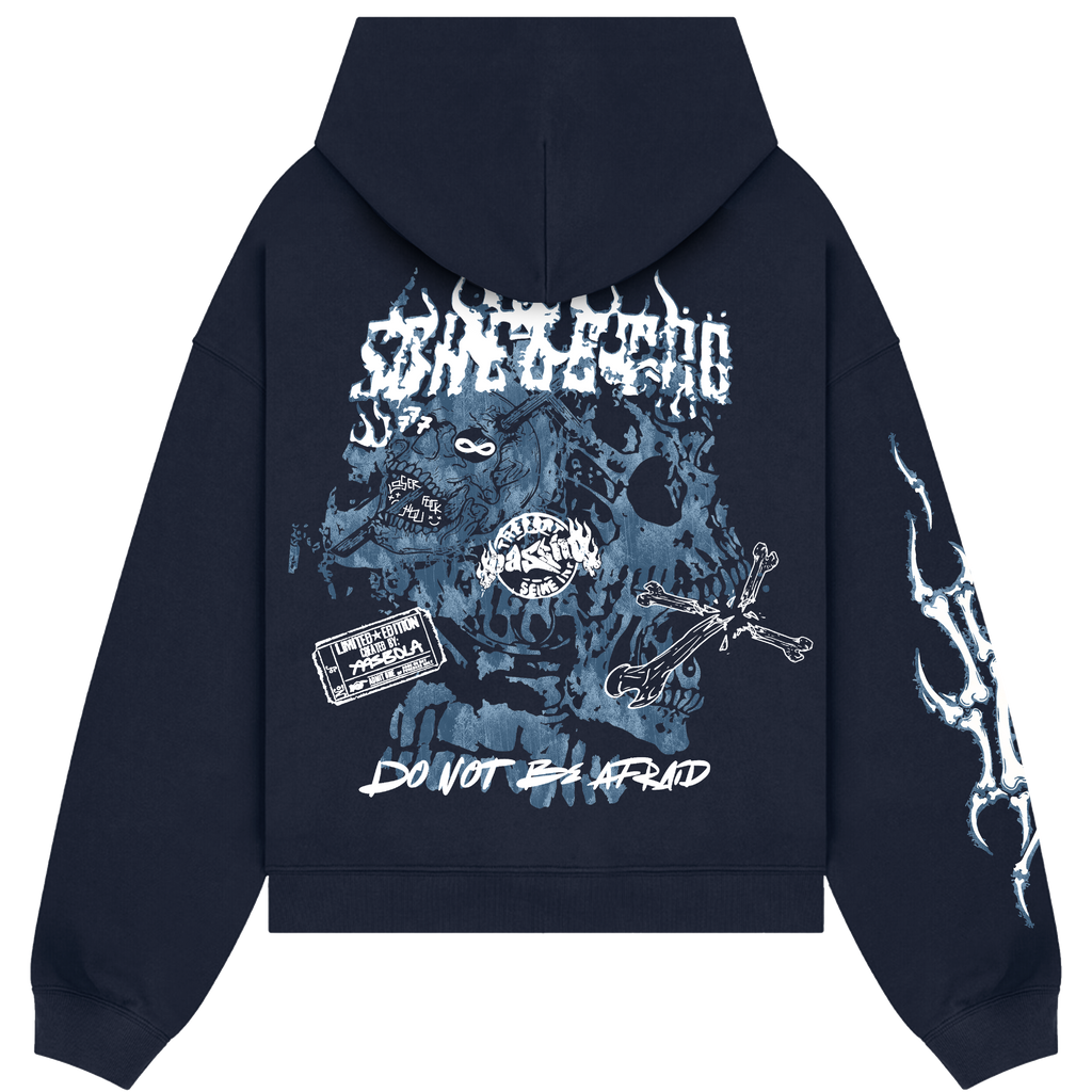 Afraid Navy Blue Hoodie
