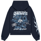 Afraid Navy Blue Hoodie
