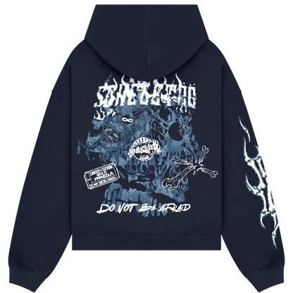 Afraid Navy Blue Hoodie