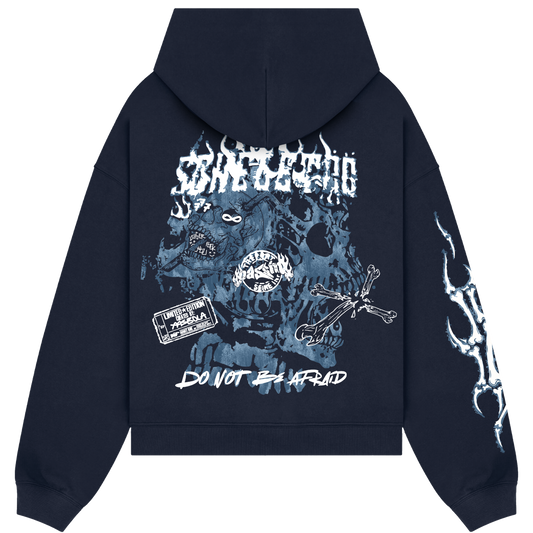 Afraid Navy Blue Hoodie