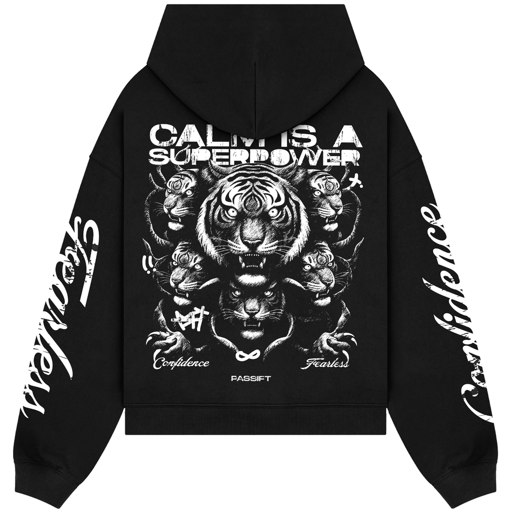 Calm Black Hoodie