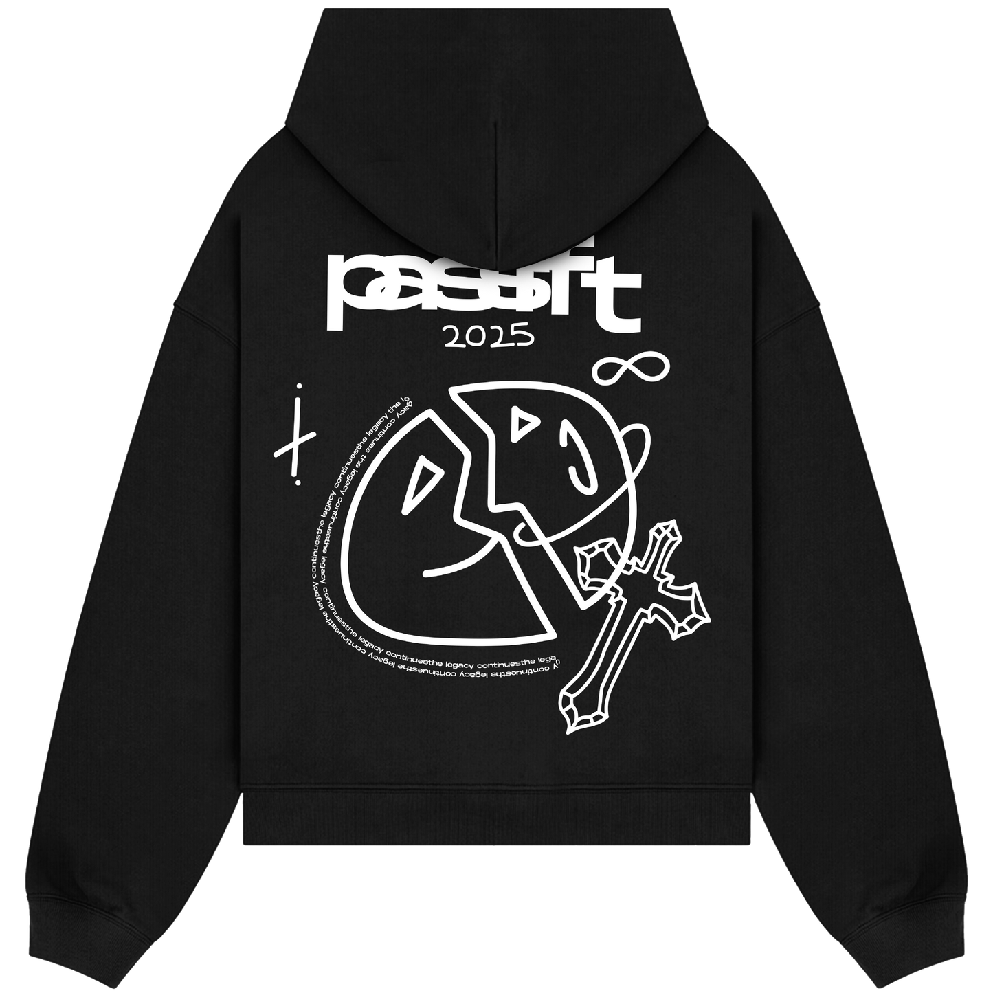 Two Faces Black Hoodie