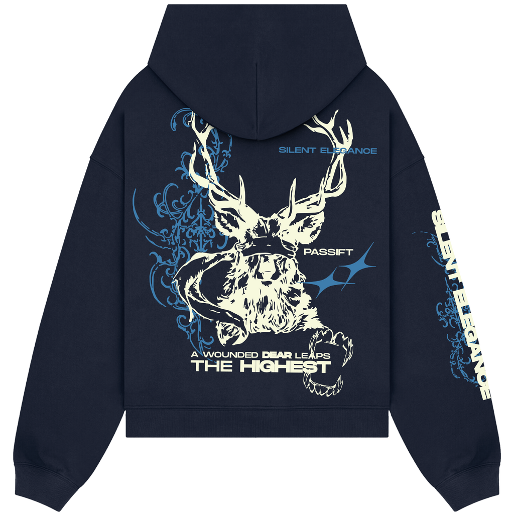 Wounded Dear Navy Blue Hoodie