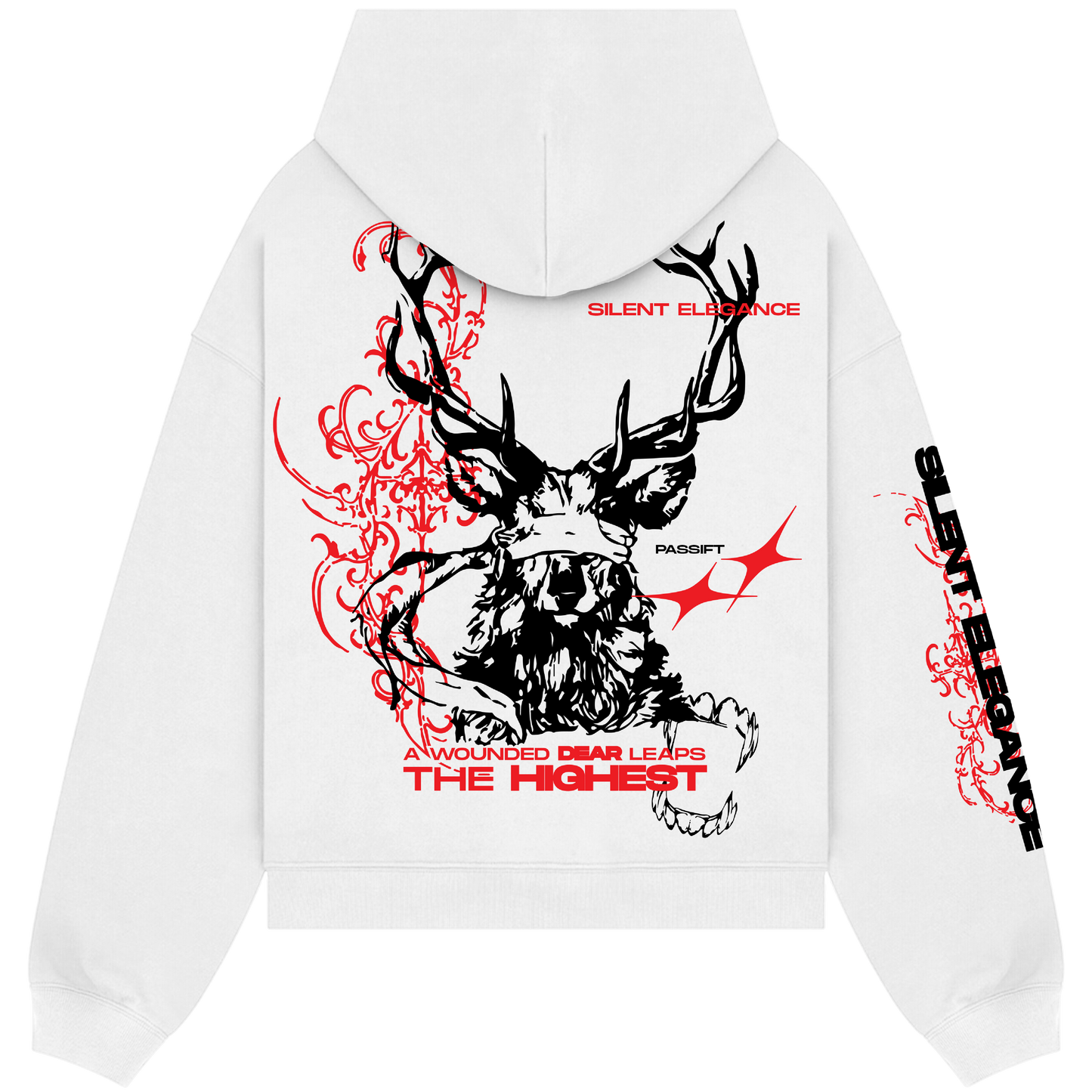 Wounded Dear White Hoodie