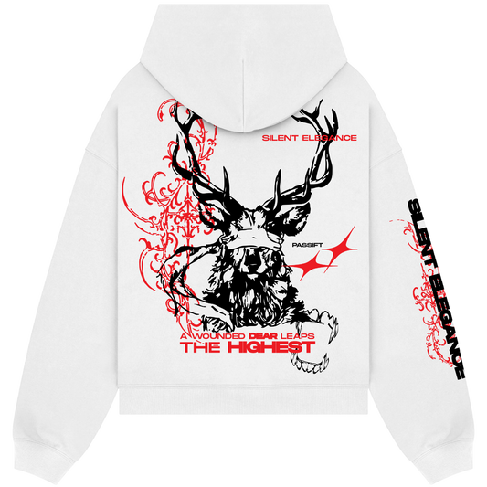 Wounded Dear White Hoodie