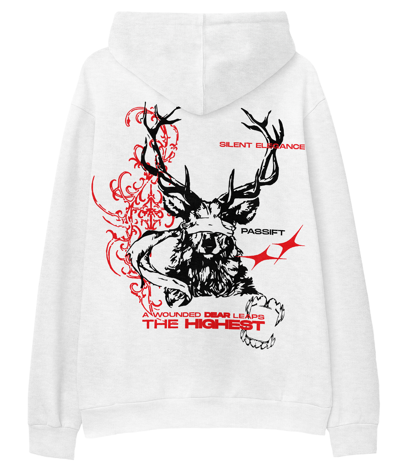 Wounded Dear White Hoodie