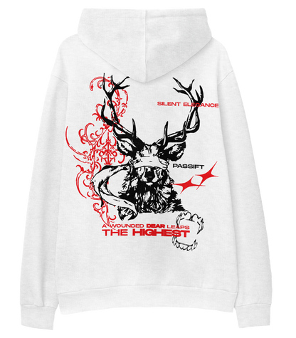 Wounded Dear White Hoodie
