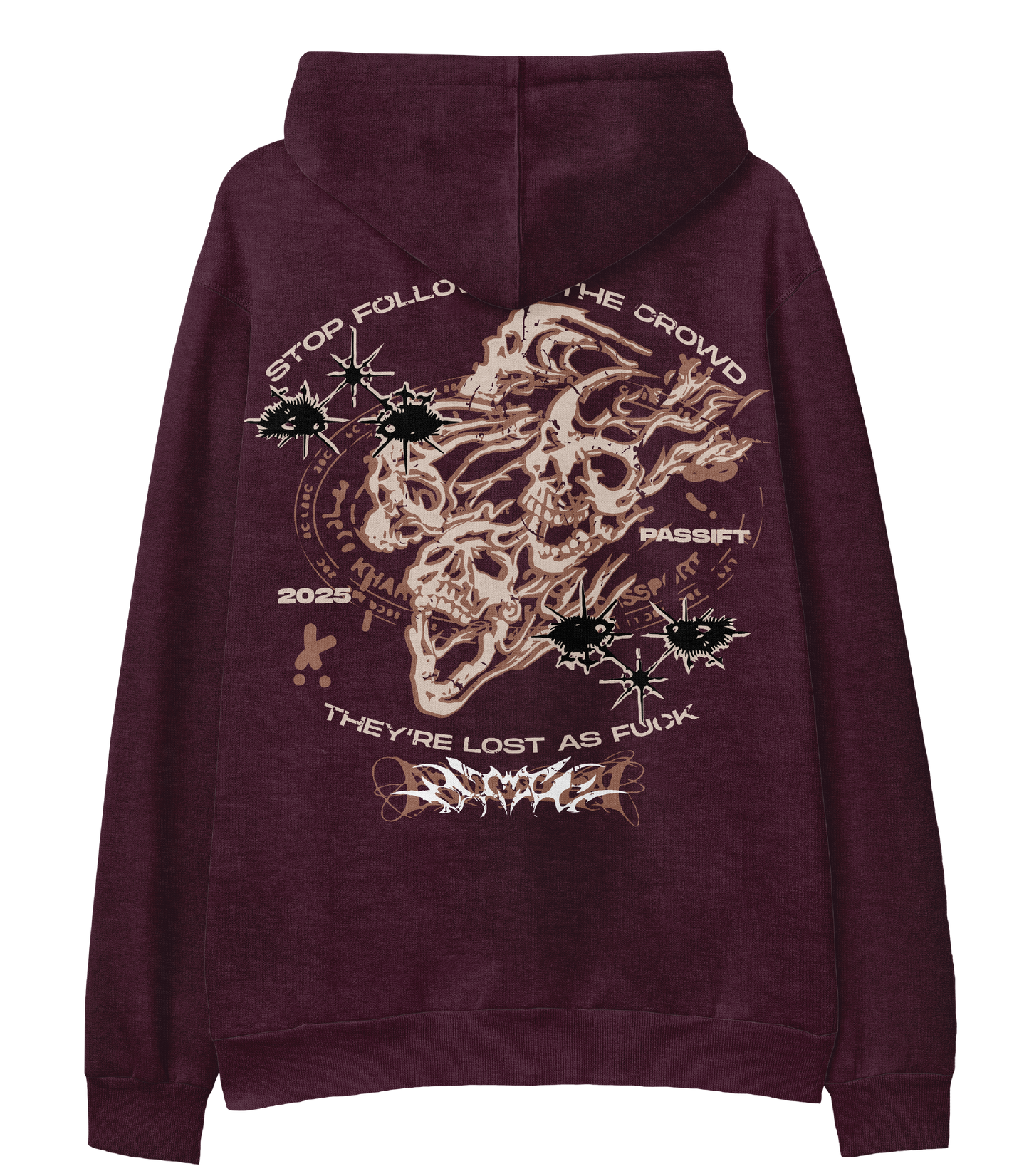 Crowd Maroon Hoodie