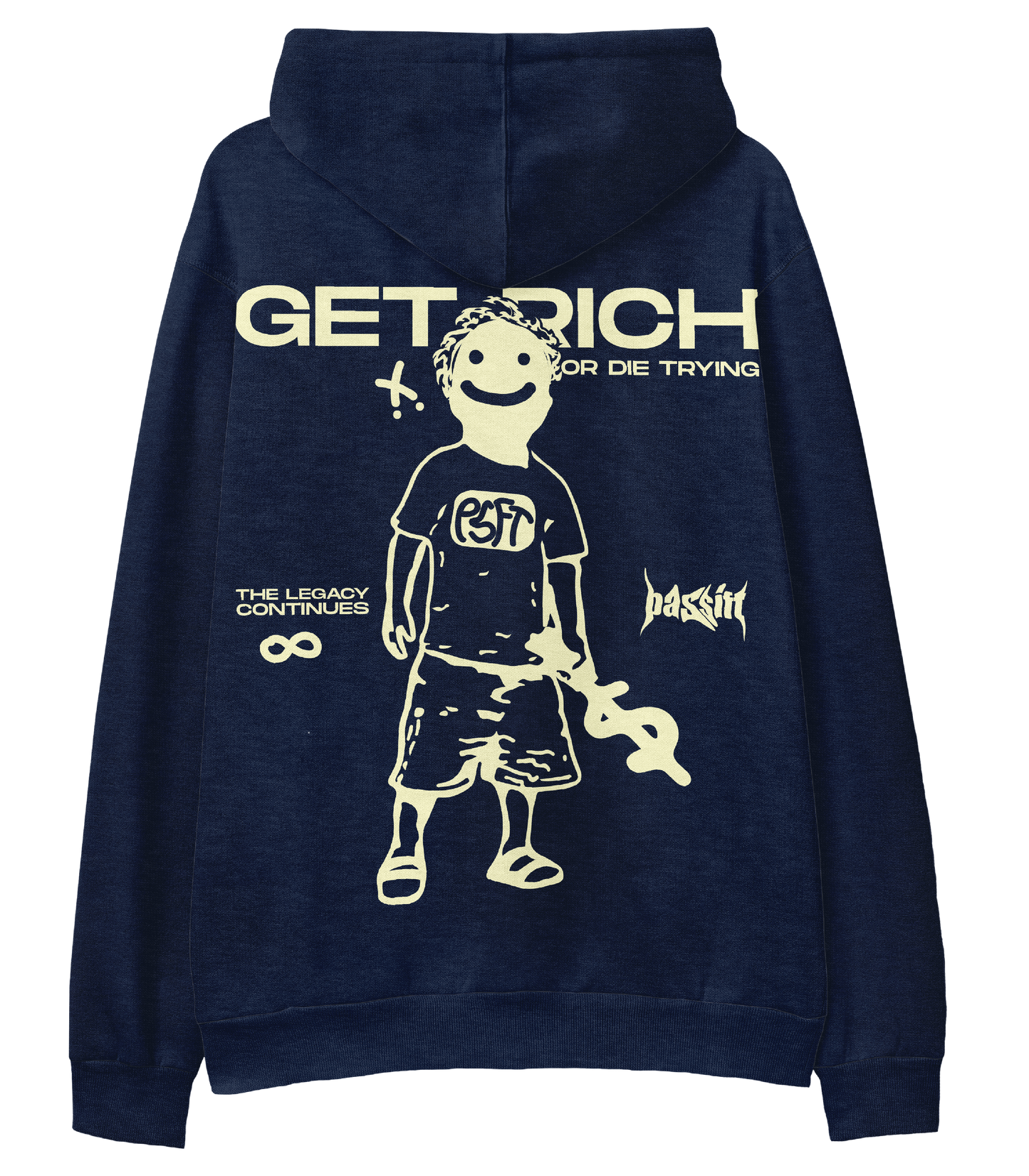Get Rich Navy Blue Hoodie