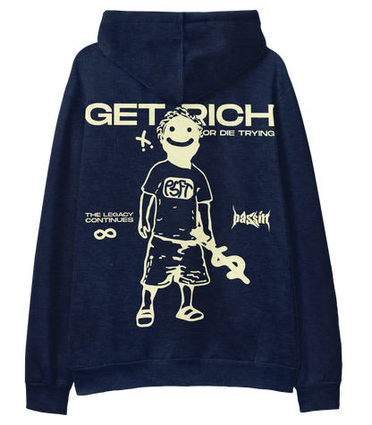 Get Rich Navy Blue Hoodie