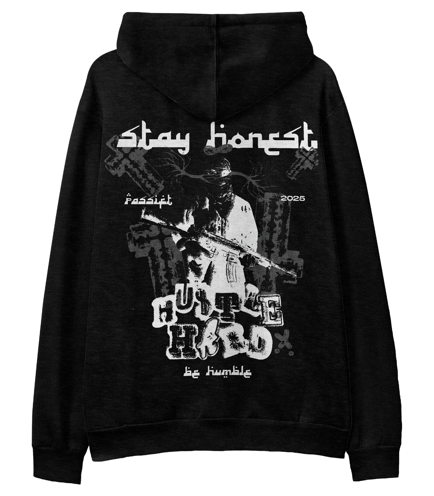 Hustle Hard Black Hoodie