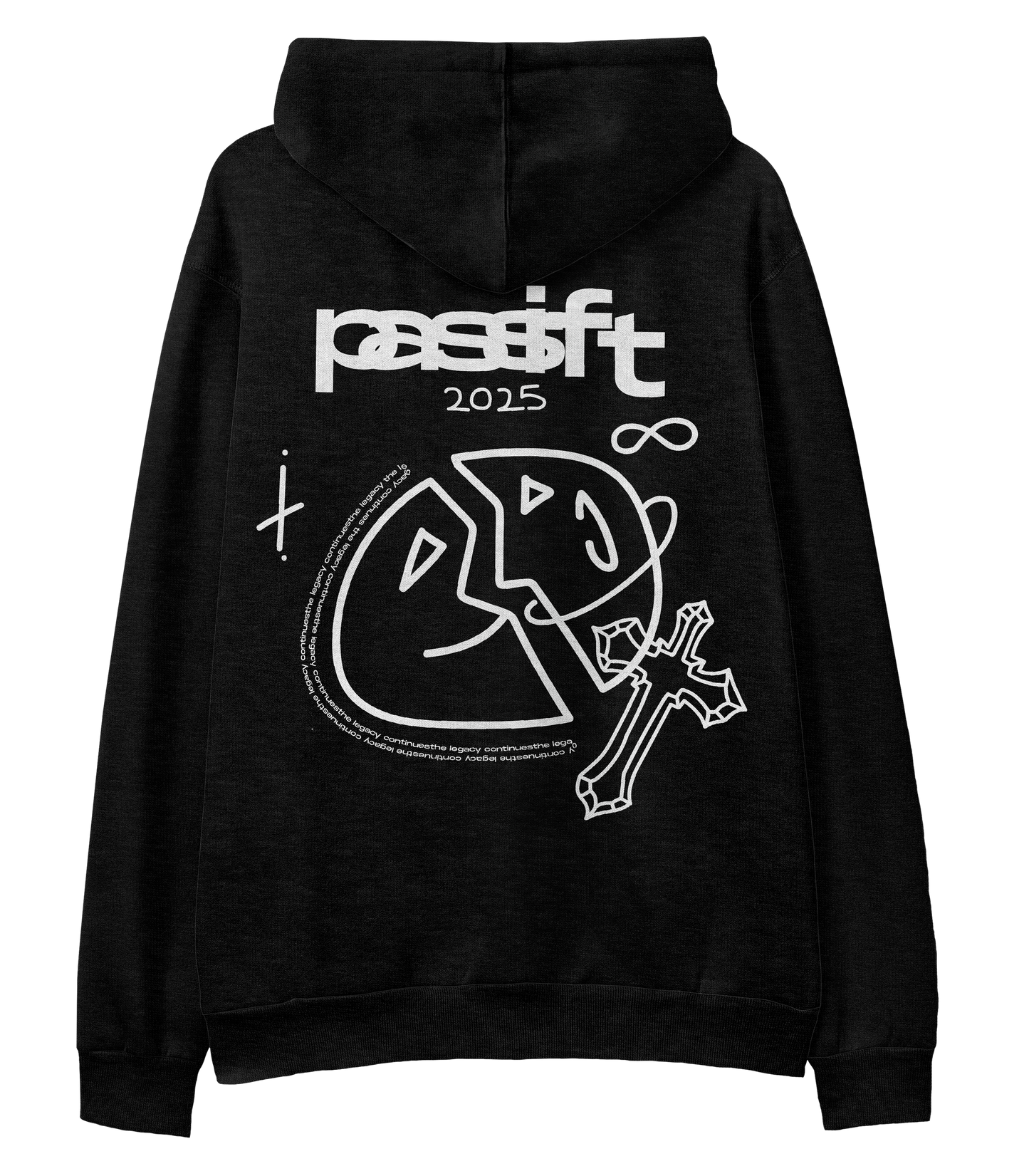 Two Faces Black Hoodie