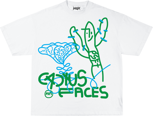 Cactus Faces White T-shirt