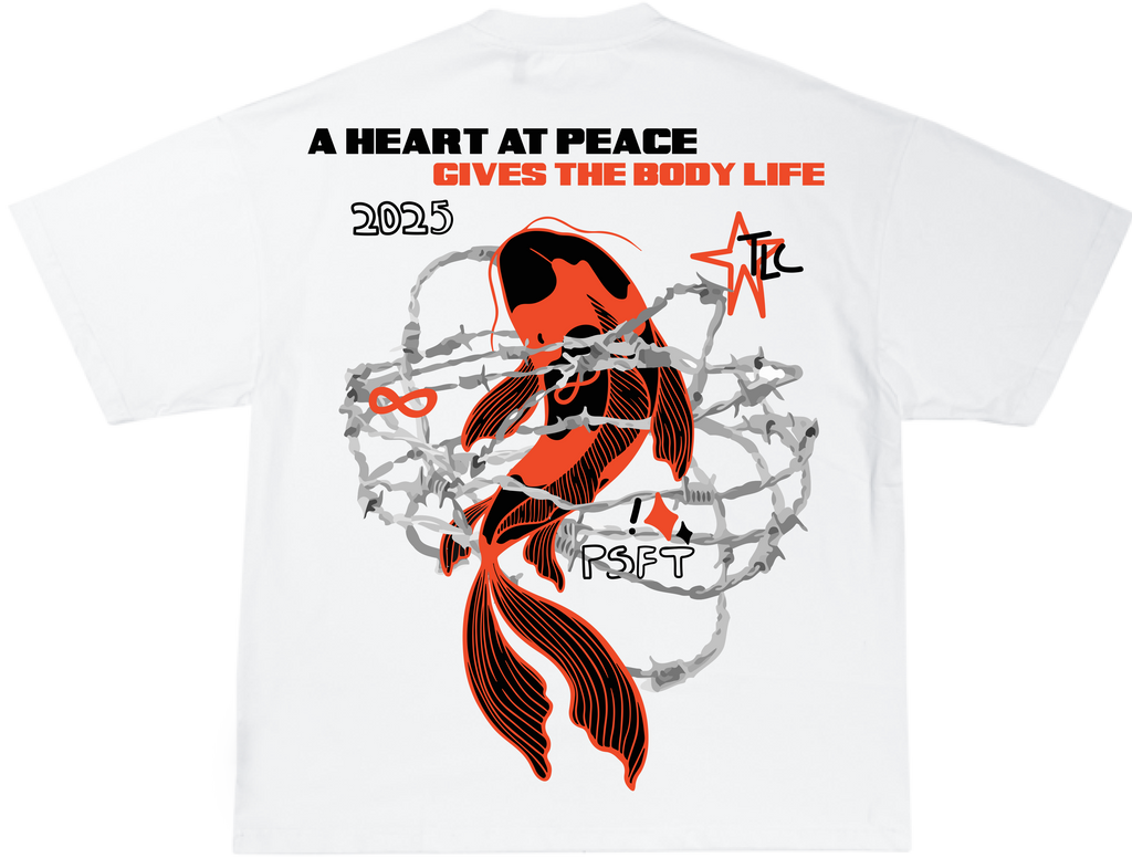 Koi Heart White T-shirt