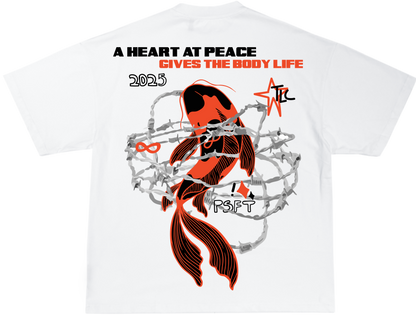 Koi Heart White T-shirt